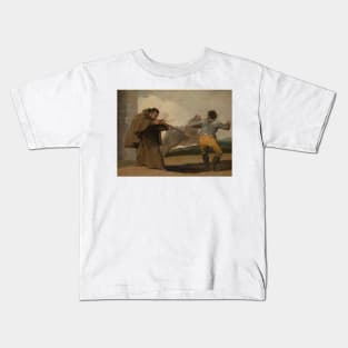 Friar Pedro Shoots El Maragato as His Horse Runs Off by Francisco Goya Kids T-Shirt